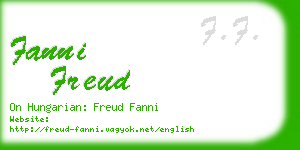 fanni freud business card